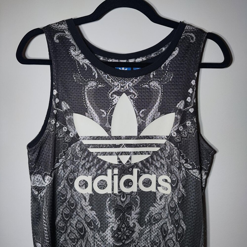 ADIDAS ORIGINALS Pavao Printed Tank Dress - Black - Size XS